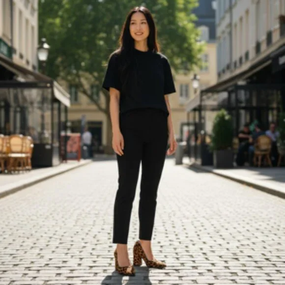 Vince Camuto Calf Hair Leopard Print Block Heel Pumps Size 11M - Picture 15 of 15